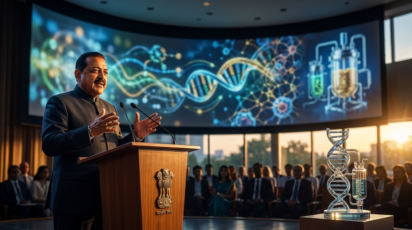 Union Minister Dr Jitendra Singh ने भारत को सटीक चिकित्सा, मल्टी‑ओमिक्स और बायोमैन्युफैक्चरिंग में वैश्विक नेता बनाने की घोषणा की